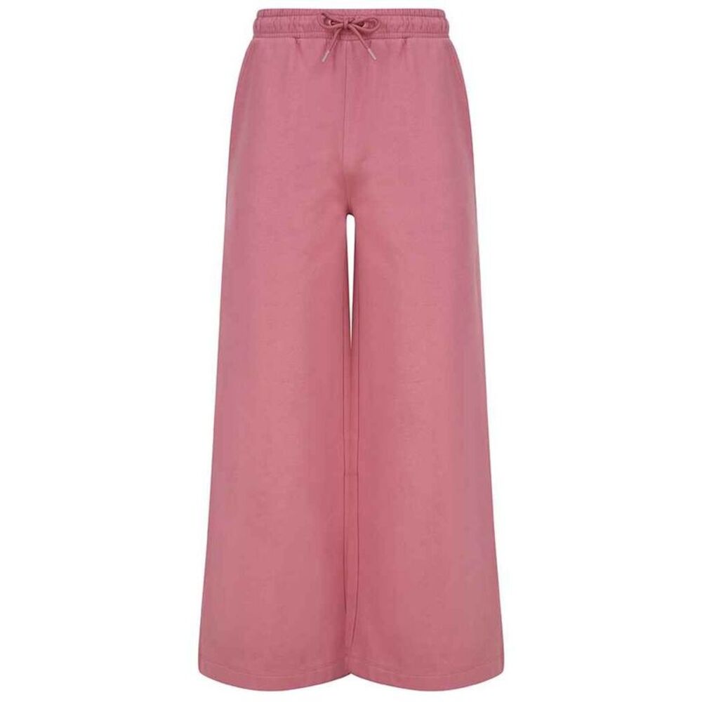 SF Womens/Ladies Sustainable Wide Leg Sweatpants / Dusky Pink